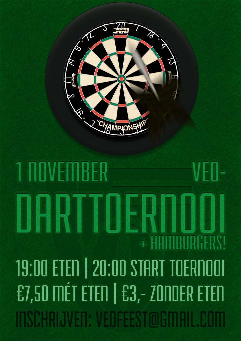 VEO Darttoernooi 2013 – 1 November! (Aangepaste datum)